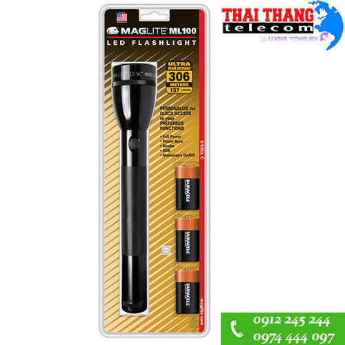 Đèn pin Maglite Led ML100 S3DX6Y 3 Cell-C - Dạng vỉ