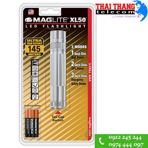 Đèn pin Maglite XL50 - S3106 145 Lumens - Dạng vỉ