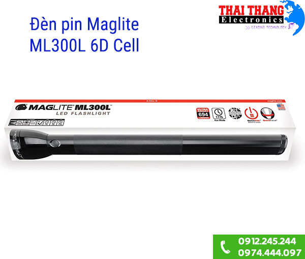 den-pin-sieu-sang-maglite-ml300l-6d-cell-694-lumens Đèn pin siêu sáng Magilte ML300L 6D-Cell