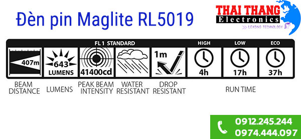 Đèn pin sạc mỹ Maglite RL5019