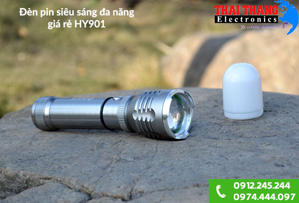 Đèn pin siêu sáng Zoom HUOYI HY901 Đa Năng