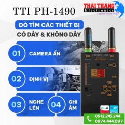 MÁY PHÁT HIỆN DÒ TÌM NGHE TRỘM , CAMERA QUAY LÉN , ĐỊNH VỊ GPS SIÊU NHẠY , SIÊU CHÍNH XÁC TTI KOREA TTI-PH1490