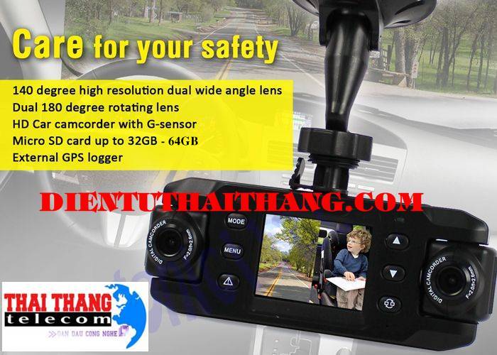 CAMERA HÀNH TRÌNH CHO ÔTÔ 2 CAMERA SIÊU NÉT FULL-HD,GÓC SIÊU RỘNG
