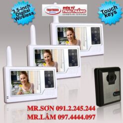 CHUÔNG CỬA CÓ HÌNH KHÔNG DÂY 3 MÀN HÌNH