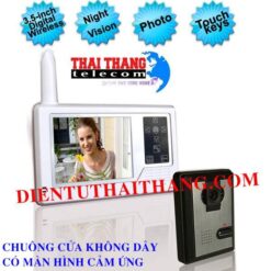 CHUÔNG CỬA CÓ HÌNH MÀN HÌNH CẢM ỨNG KHÔNG DÂY