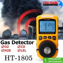 MÁY ĐO KHÍ ĐỘC CẦM TAY HT1805, ĐO 4 KHÍ O2, CO, H2S, LEL